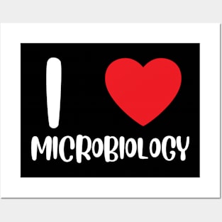 I Love Heart Microbiology Posters and Art